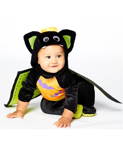 Iddy Biddy Bat Costume Crawling