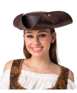 Faux Leather Pirate Hat