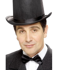 Black Satin Bow - Tie