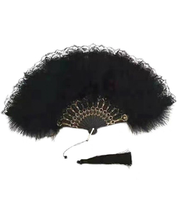 1920's Feather Fan - Black