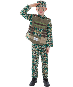Camouflage Military Boy Costume - Tween