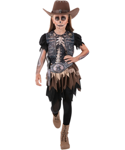 Skeleton Cowgirl Costume - Tween
