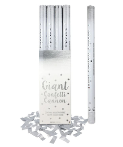 Silver Confetti Cannon 80cm