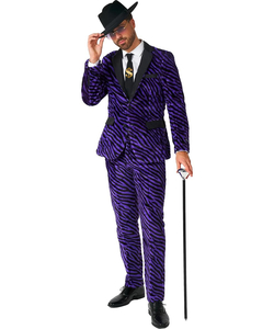SuitMeister Pimp Faux Fur Purple - Men's