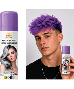 Sparkling purple hair spray