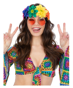 Rainbow Hippie Flower Crown