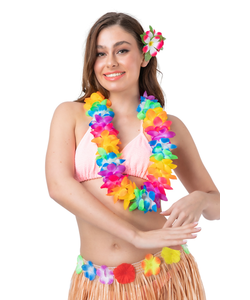 Two Tone Orchid Lei - Rainbow