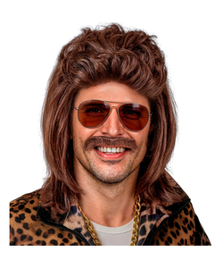 Mullet and Moustache - Brown
