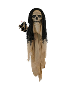 Skull Mask with Hair & Cape
