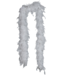 80g Feather Boa - White