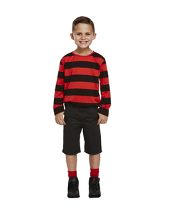 Red and Black Striped Jumper - Kids
