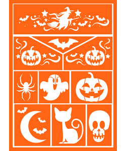 Childrens Witch Make-up Stencil