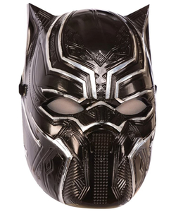Black Panther Half Mask Metallic - Kids