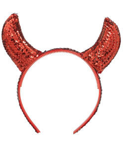 Sequin Devil Horn Headband