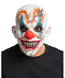 Cracked Head Clown Latex Mask