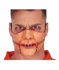 Latex Sewn Mouth Half Mask