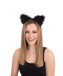 Cat Ears Marabou on Headband