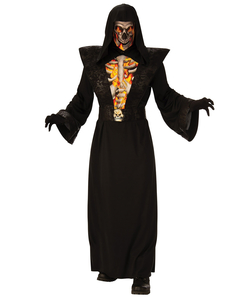Fiery Skeleton Reaper Costume - Adults