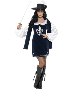 Ladies Musketeer Costume - Navy