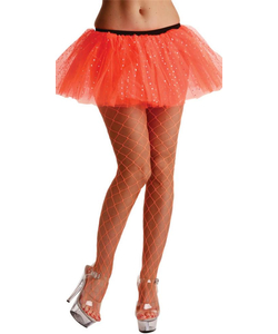 Orange Diamond Tights