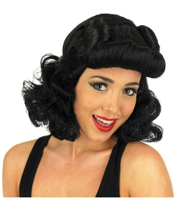 40's Pin Up Wig - Black