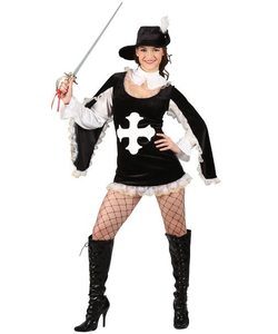 Sexy Musketeer Costume - Black
