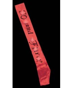30 And Flirty Flashing Sash - Red