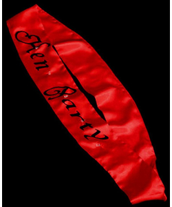 Hen Party Flashing Sash - Red