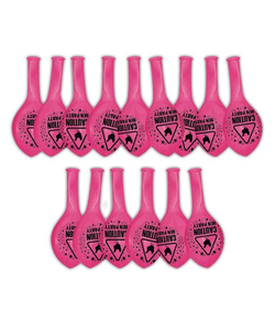 Pink Hen Party Balloons 9" - 15 Pack