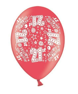 Happy 21st Latex 10" Balloon