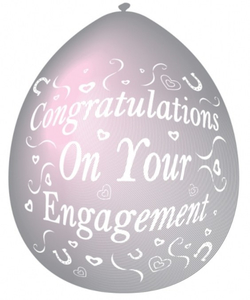 Congratulations On Your Engagement Balloons - 10 Pack