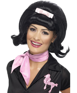 Beehive Bob Wig - Black