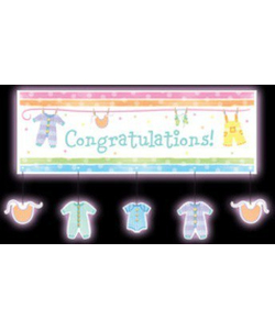 Baby Shower Swirl Decorations - 6 Pack