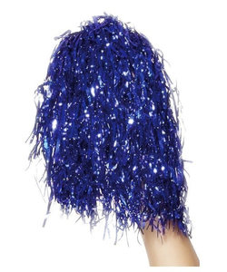 Metallic Pom Poms - Blue