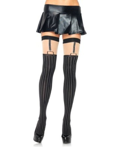 Suspender Print Thigh Highs