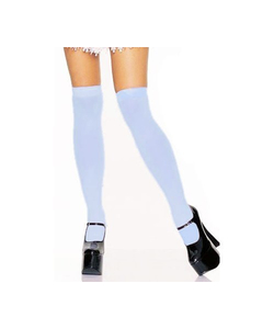Nylon Thigh High Stockings - blue