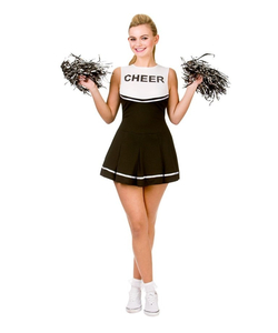 Cheerleader Black/White Costume