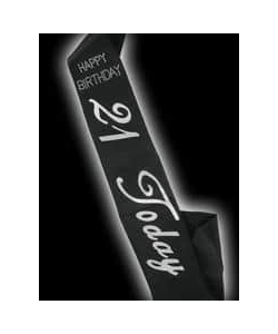 Black Sash With Diamante - 21 Today