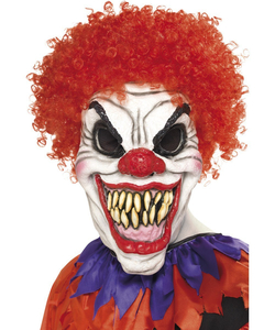 Evil Clown Mask With Hair