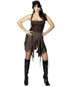 Leather Pirate Lady Costume