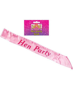 Pink hen party sash