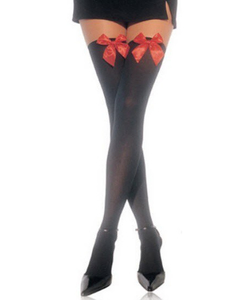 Black Stockings With red Bow