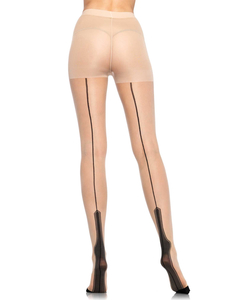 Lycra Sheer Havana Heel Pantyhose - Nude