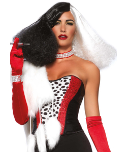 cruella black and white wig