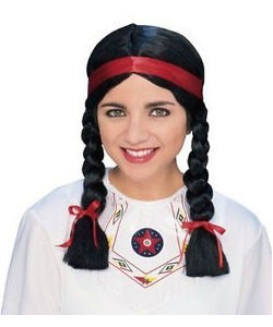 Indian Squaw Wig - Black