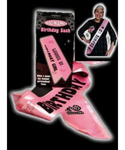 Big Name Birthday Sash