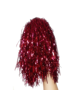 Red Metallic Pom Poms