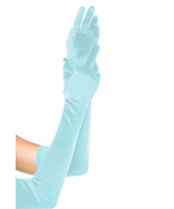 Long satin gloves