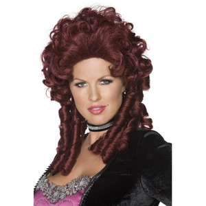 Baroque wig - burgundy