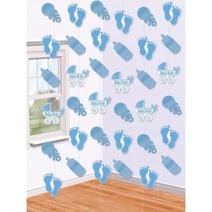Baby Shower String Decorations - Blue
